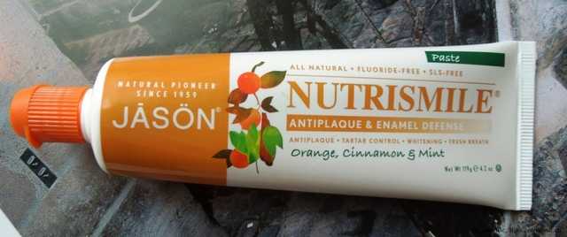 Зубная паста Jason Natural NutriSmile, Antiplaque & Enamel Defense Paste, Orange, Cinnamon & Mint - фото