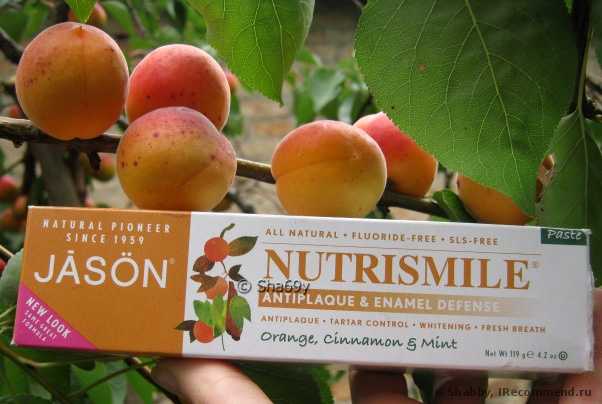 Зубная паста Jason Natural NutriSmile, Antiplaque & Enamel Defense Paste, Orange, Cinnamon & Mint - фото