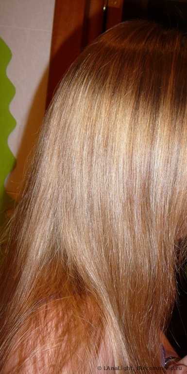 Эффект на волосах (фото со вспышкой, мелирование верхушечной зоны, + уход травяной бальзам Диксон)