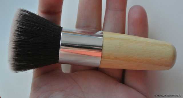 Кисть для пудры Buyincoins Environmental Flat Top Buffer Makeup Bamboo Cosmetic Foundation Powder Brush - фото