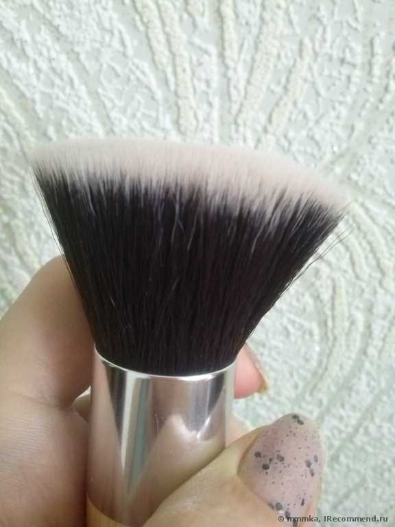 Кисть для пудры Buyincoins Environmental Flat Top Buffer Makeup Bamboo Cosmetic Foundation Powder Brush - фото