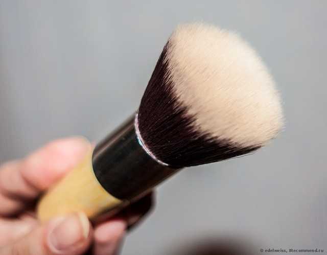 Кисть для пудры Buyincoins Environmental Flat Top Buffer Makeup Bamboo Cosmetic Foundation Powder Brush - фото