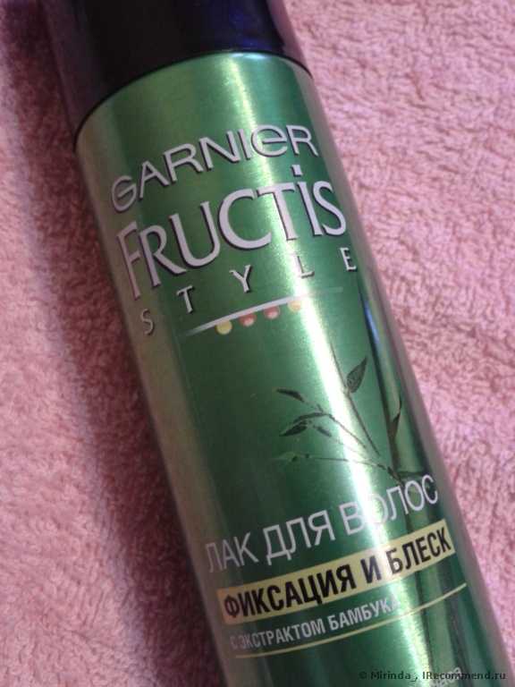 Лак для волос Garnier Fructis Style Фиксация и блеск с экстрактом бамбука очень сильная  3 - фото