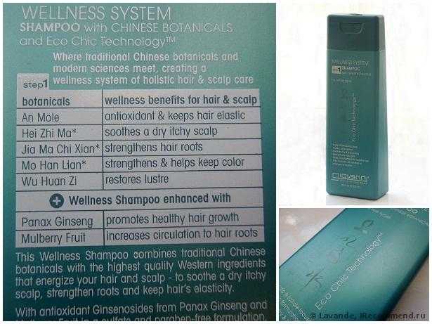 Шампунь Giovanni Wellness System Shampoo with Chinese Botanicals, Step 1 - фото