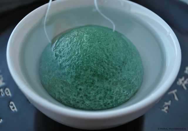 Спонж для лица Aliexpress   Natural Konjac Konnyaku Facial Puff Face Wash Cleansing Sponge Green - фото