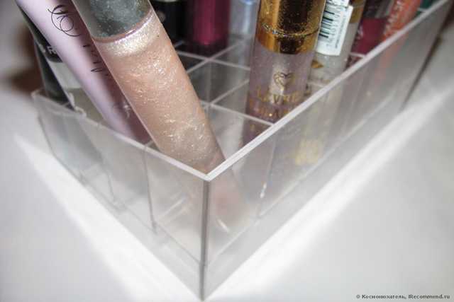 Органайзер Tinydeal подставка для помад 24-Slot Transparent Plastic Lipstick Makeup Display Holder Case Rack Stand Cosmetic Organizer HHI-189353 - фото