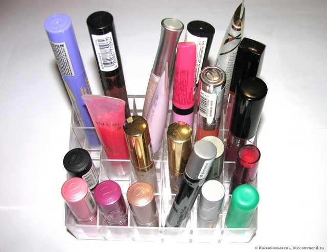 Органайзер Tinydeal подставка для помад 24-Slot Transparent Plastic Lipstick Makeup Display Holder Case Rack Stand Cosmetic Organizer HHI-189353 - фото