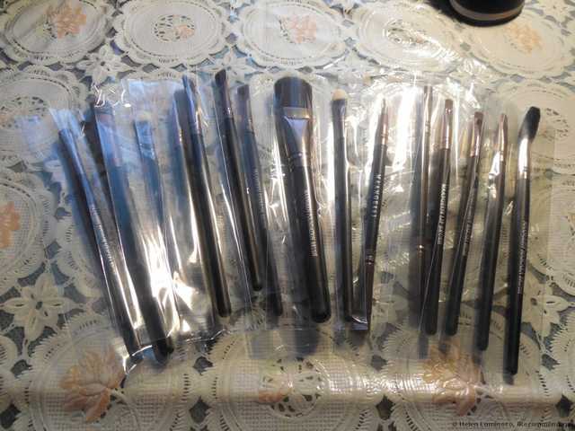 Кисти для макияжа Buyincoins 15Pcs Pro Make Up Brush Set Kit Foundation Eyeshadow Mascara Lip Brush - фото