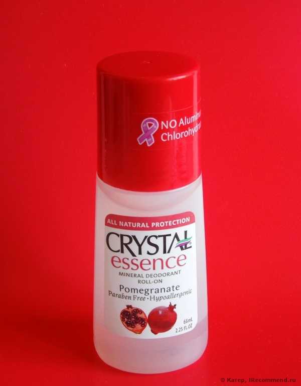Crystal Body Deodorant, Crystal Essence, Mineral Deodorant Roll-On, Pomegranate