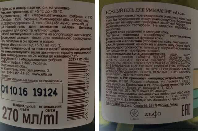 Обещания производителя и состав