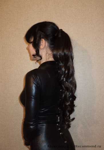 Искусственный накладной конский хвост Aliexpress   Long Curly Ponytail Pony Wig Wavy - фото