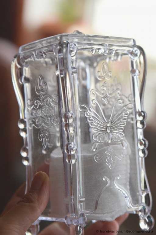 Органайзер для хранения ватных дисков Buyincoins Makeup Cotton Pad Cosmetic Organizer Jewelry Case Storage Box Holder Butterfly - фото