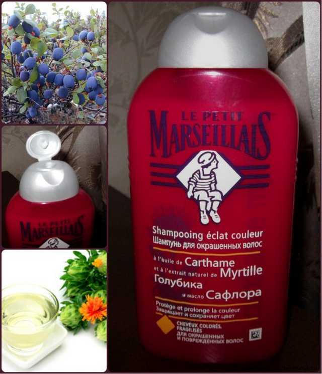 Шампунь Le Petit Marseillais "Голубика и масло Сафлора" для окрашенных волос - фото