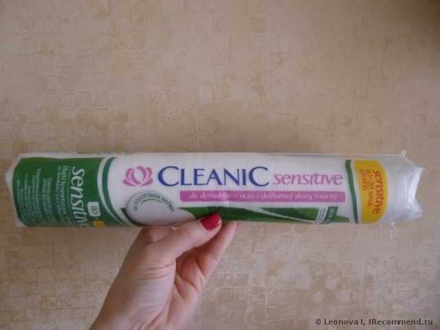 Ватные диски Cleanic Sensitive with aloe extract - фото