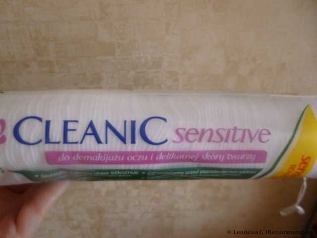 Ватные диски Cleanic Sensitive with aloe extract - фото
