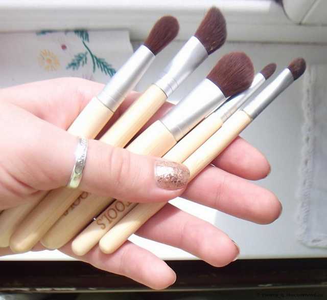 Кисти для макияжа Buyincoins New 5Pcs Eye Shadow Beauty Makeup Cosmetic Bamboo Eye Brush Brushes Kit Set Tools - фото