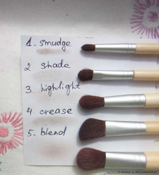 Кисти для макияжа Buyincoins New 5Pcs Eye Shadow Beauty Makeup Cosmetic Bamboo Eye Brush Brushes Kit Set Tools - фото