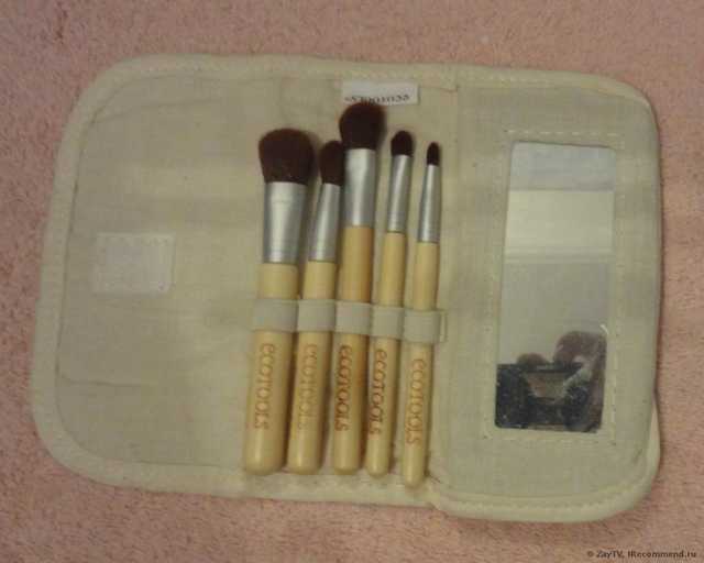 Кисти для макияжа Buyincoins New 5Pcs Eye Shadow Beauty Makeup Cosmetic Bamboo Eye Brush Brushes Kit Set Tools - фото