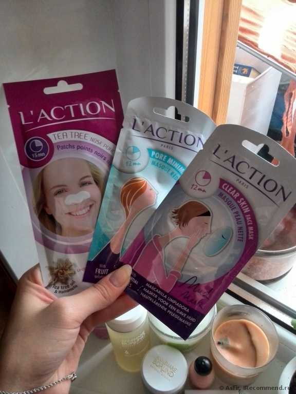Очищающие полоски для носа L'action cosmetique с экстрактом чайного дерева Tea Tree Nose Pore Strips - фото
