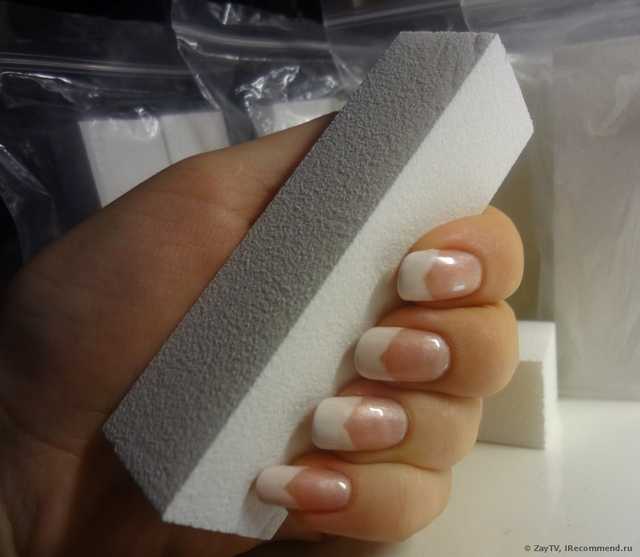 Пилка полировочная для ногтей Aliexpress   10 X White Nail Art Buffer Buffing Sanding Files Block - фото
