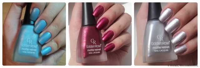 Лак для ногтей Golden Rose Matte Velvet Матовый с перламутровыми частицами - фото