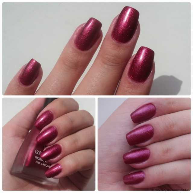 Лак для ногтей Golden Rose Matte Velvet Матовый с перламутровыми частицами - фото