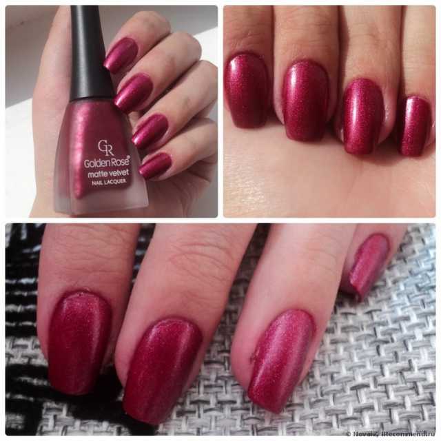 Лак для ногтей Golden Rose Matte Velvet Матовый с перламутровыми частицами - фото