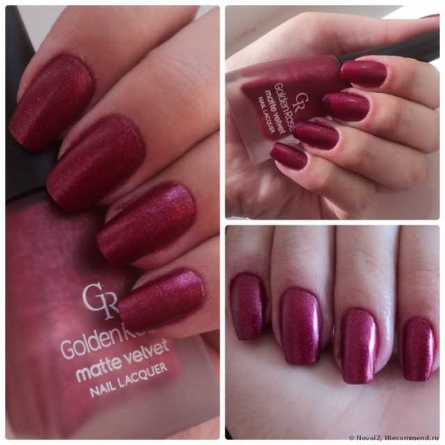 Лак для ногтей Golden Rose Matte Velvet Матовый с перламутровыми частицами - фото
