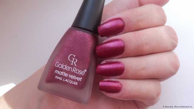 Лак для ногтей Golden Rose Matte Velvet Матовый с перламутровыми частицами - фото