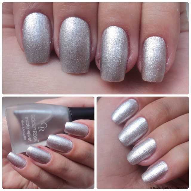 Лак для ногтей Golden Rose Matte Velvet Матовый с перламутровыми частицами - фото