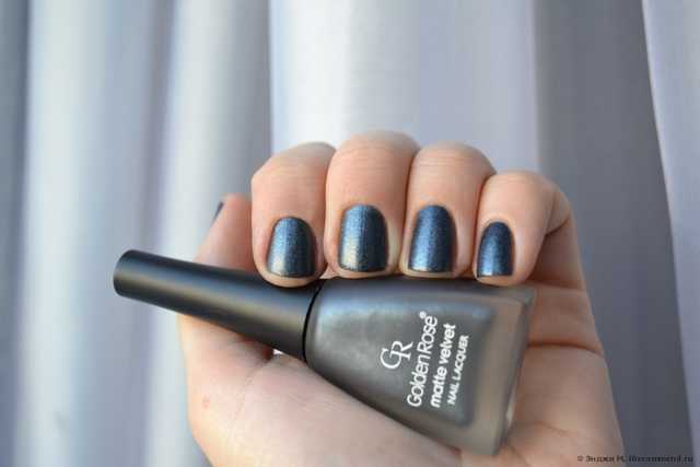 Лак для ногтей Golden Rose Matte Velvet Матовый с перламутровыми частицами - фото