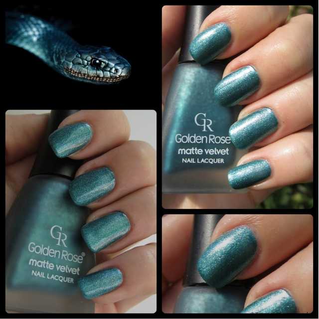 Лак для ногтей Golden Rose Matte Velvet Матовый с перламутровыми частицами - фото