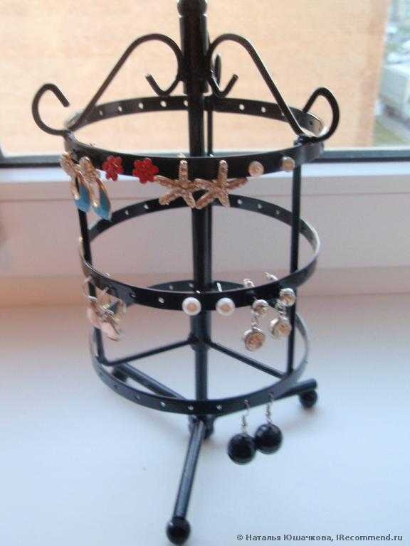 Подставка для бижутерии Aliexpress   72 Holes Metal Earrings Jewelry Display Hanging Stand Holder Show Rack Hanger - фото