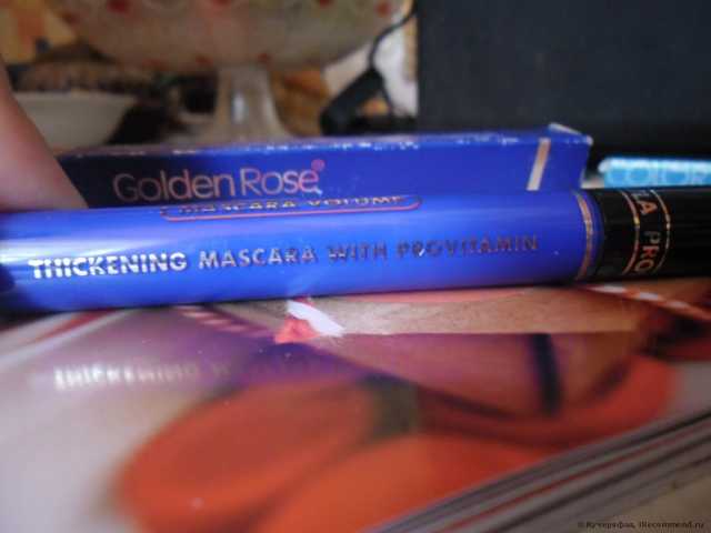 Тушь для ресниц Golden Rose mascara volume голубая - фото