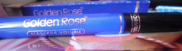 Тушь для ресниц Golden Rose mascara volume голубая - фото