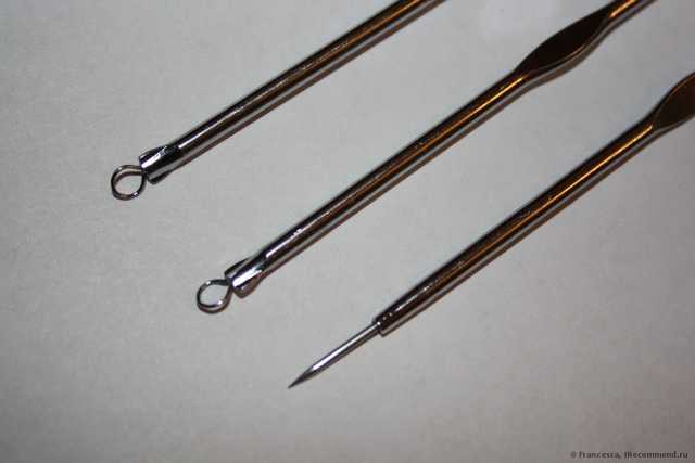 Инструмент для чистки лица и пор Aliexpress 2 x Stainless Steel Blackhead Pimples Acne Needle Tool - фото