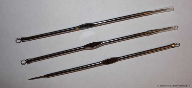 Инструмент для чистки лица и пор Aliexpress 2 x Stainless Steel Blackhead Pimples Acne Needle Tool - фото