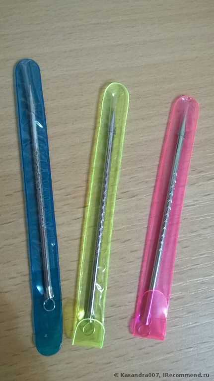 Инструмент для чистки лица и пор Aliexpress 2 x Stainless Steel Blackhead Pimples Acne Needle Tool - фото