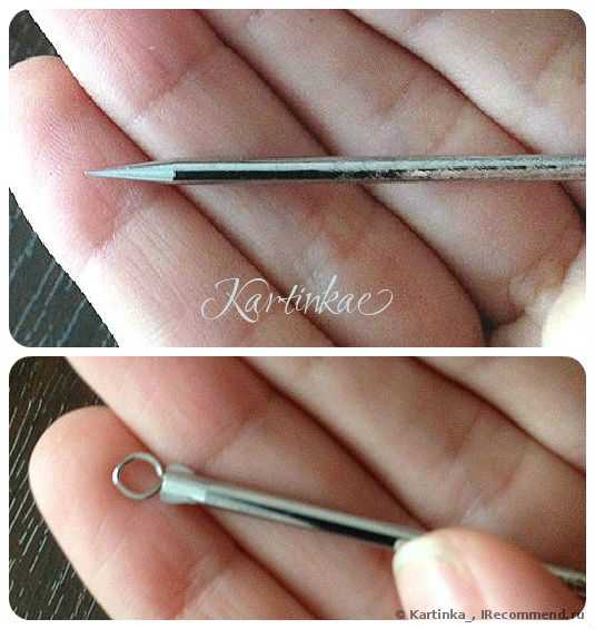 Инструмент для чистки лица и пор Aliexpress 2 x Stainless Steel Blackhead Pimples Acne Needle Tool - фото