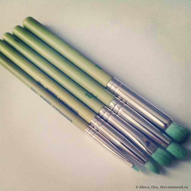 Кисти для макияжа Bdellium Tools Green Bambu Series, Smoky Eyes, 5 Piece Brush Set - фото