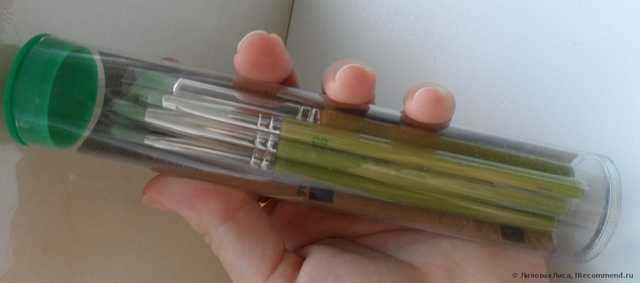 Кисти для макияжа Bdellium Tools Green Bambu Series, Smoky Eyes, 5 Piece Brush Set - фото