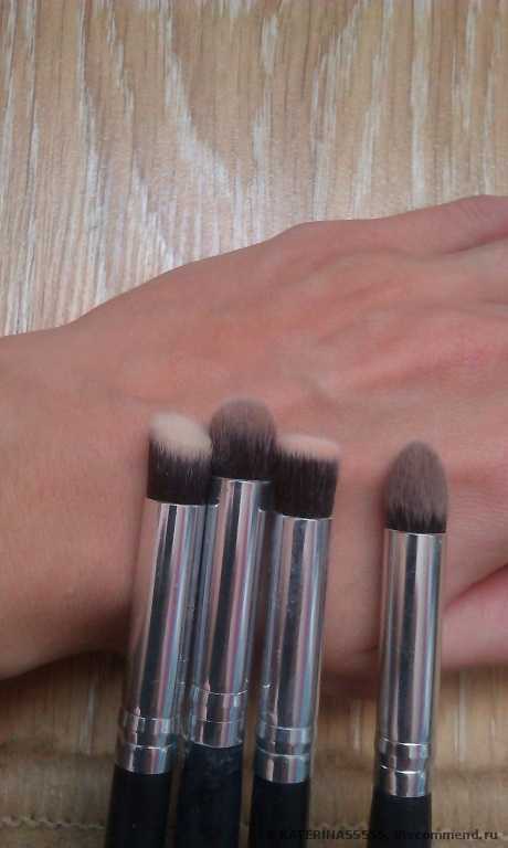 Кисти для макияжа Buyincoins Silver Soft Synthetic Small Cosmetic Blending Foundation Concealer Brushes Set 01 - фото