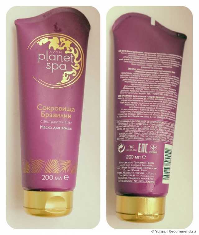 Маска для волос Avon Сокровища Бразилии с экстрактом асаи Planet spa - фото