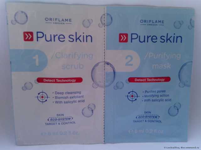 Скраб и очищающая маска для кожи лица Oriflame "Код чистоты" (Pure Skin) - фото