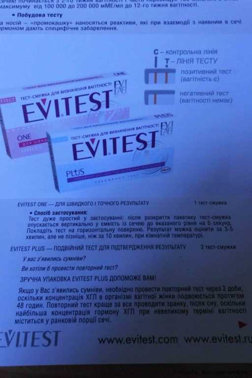 Тесты на беременность Evitest - фото