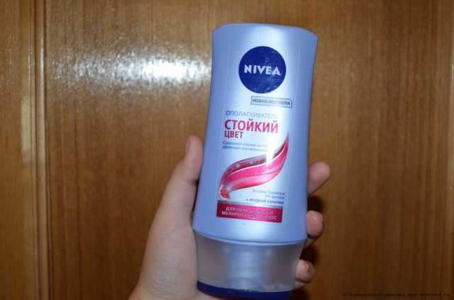 Ополаскиватель NIVEA Стойкий цвет для окрашенных и мелированных волос Экстракт граната и УФ-фильтр + жидкий кератин - фото