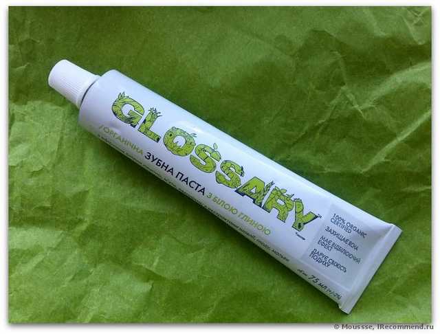 Зубная паста Glossary органическая с белой глиной - фото