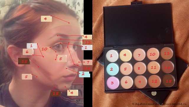 Консилер New 2014 Hot Sale Special Professional 15 Concealer Facial Care Camouflage Makeup Palette #2231 - фото