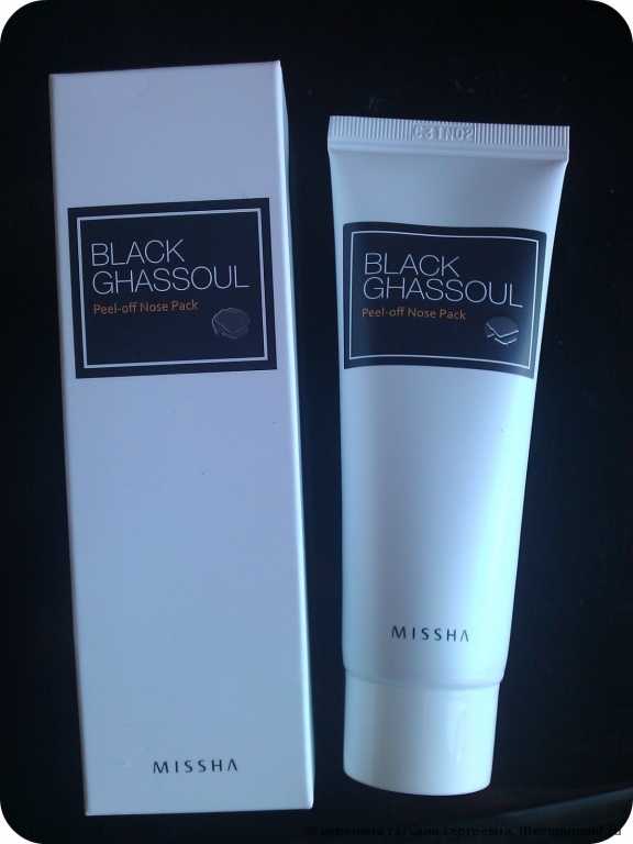 Маска-плёнка для носа Missha Black Ghassoul Peel Off Nose Pack - фото