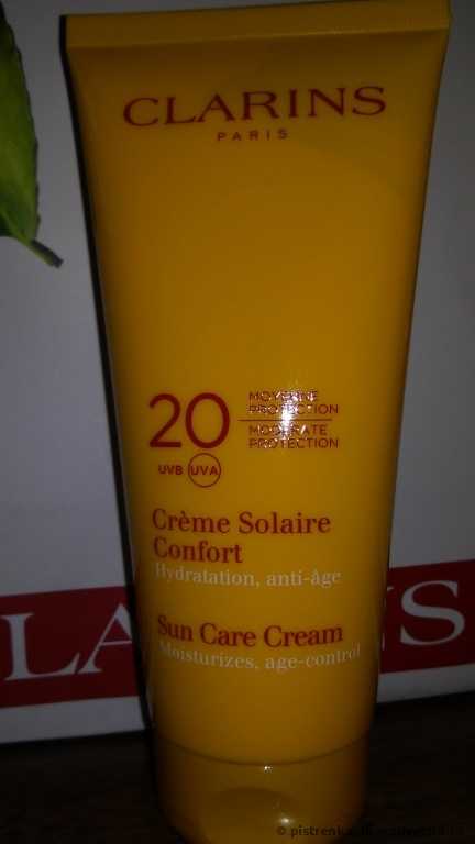 Солнцезащитный крем Clarins Creme Solaire Confort SPF 20 увлажняющий крем-гель для лица и тела - фото